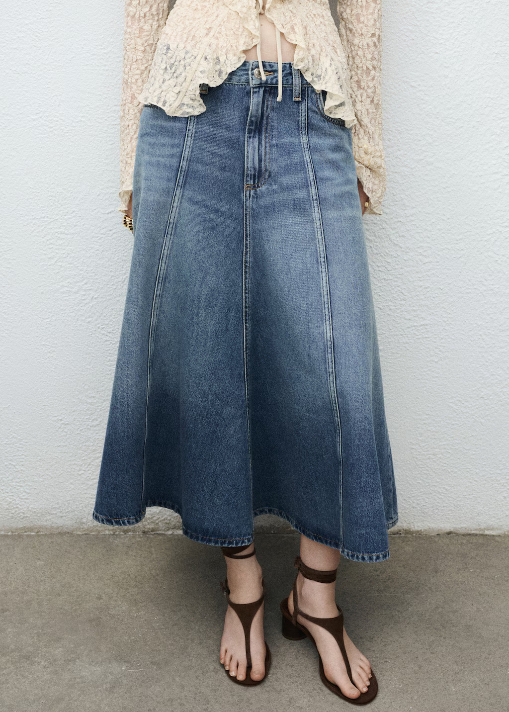 Denim midi-skirt - Women | MNG Australia | Mango (US/MX/AU)