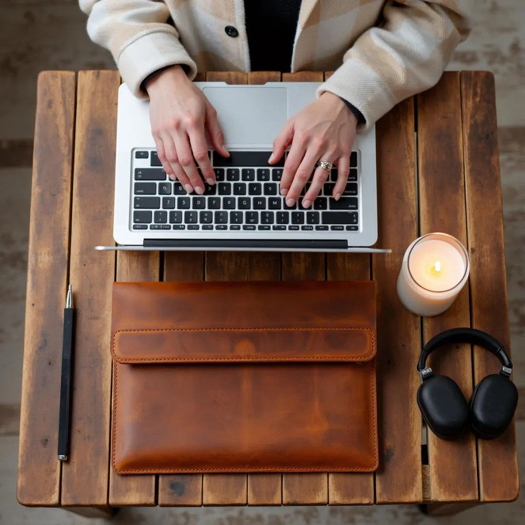 Handmade Leather MacBook Sleeve: Personalized Laptop Bag - Etsy | Etsy (US)
