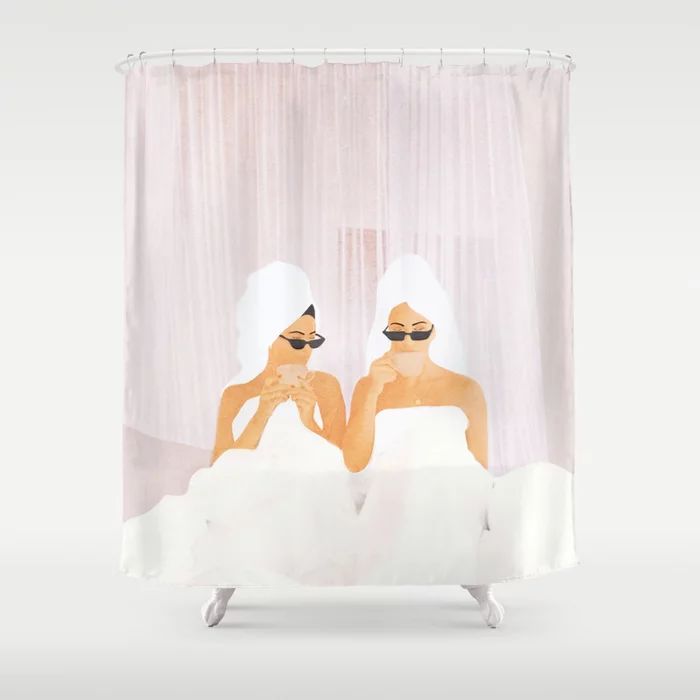Morning with a friend Shower Curtain | Society6