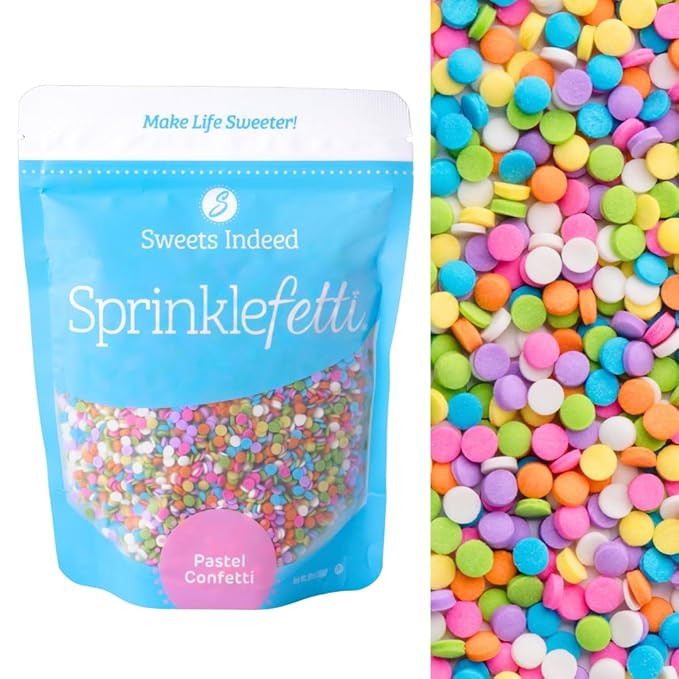 Sweets Indeed Pastel Confetti Circle Sprinkles, Bulk 10 Ounces, Decorative Sprinkles for Baking, ... | Amazon (US)