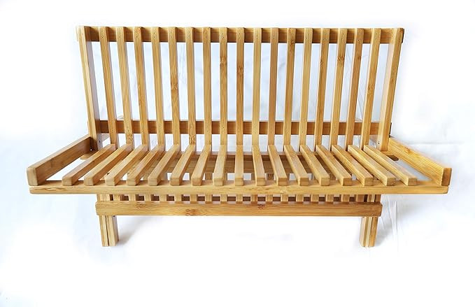 Sodynee Bamboo Dish Drying Rack Collapsible Dish Rack Kitchen Plate Holder | Amazon (US)