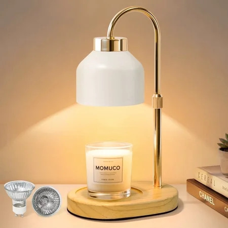 Candle Warmer Lamp with Timer Dimmable, Electric Candle Lamp Warmer with Adjustable Height, Gifts for Women Mother's Day Christmas Home Decor, White | Walmart (US)