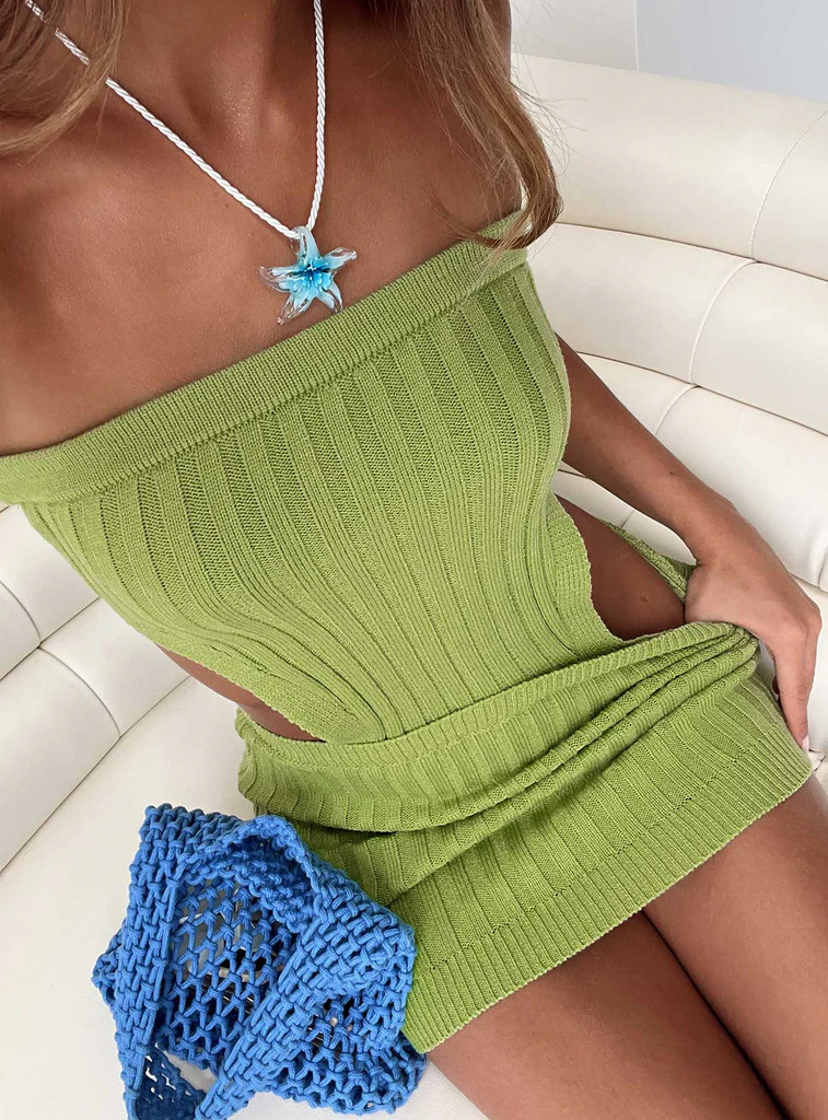 Olia Mini Dress Green | Princess Polly US