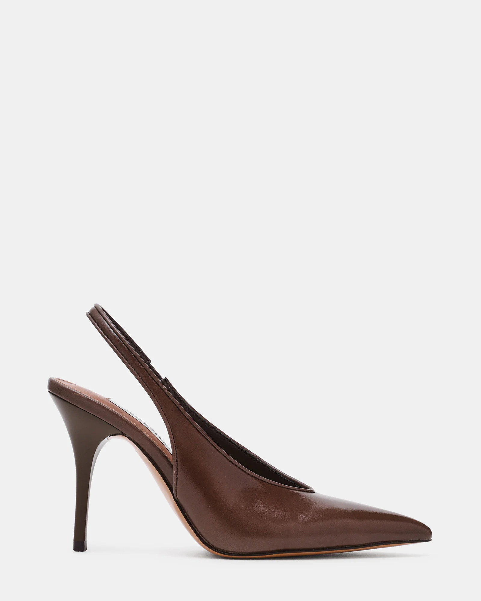 ANDROMEDA Taupe Leather Slingback Pointed-Toe Pump Women's Heel | Steve Madden (US)