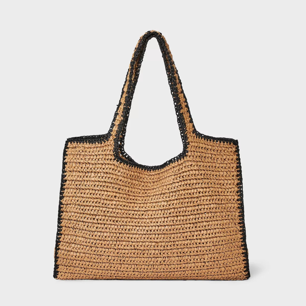 Straw Large Packable Tote Handbag - A New Day™ Beige | Target