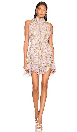 Maya Belted Mini Dress in Pink & Lime | Revolve Clothing (Global)
