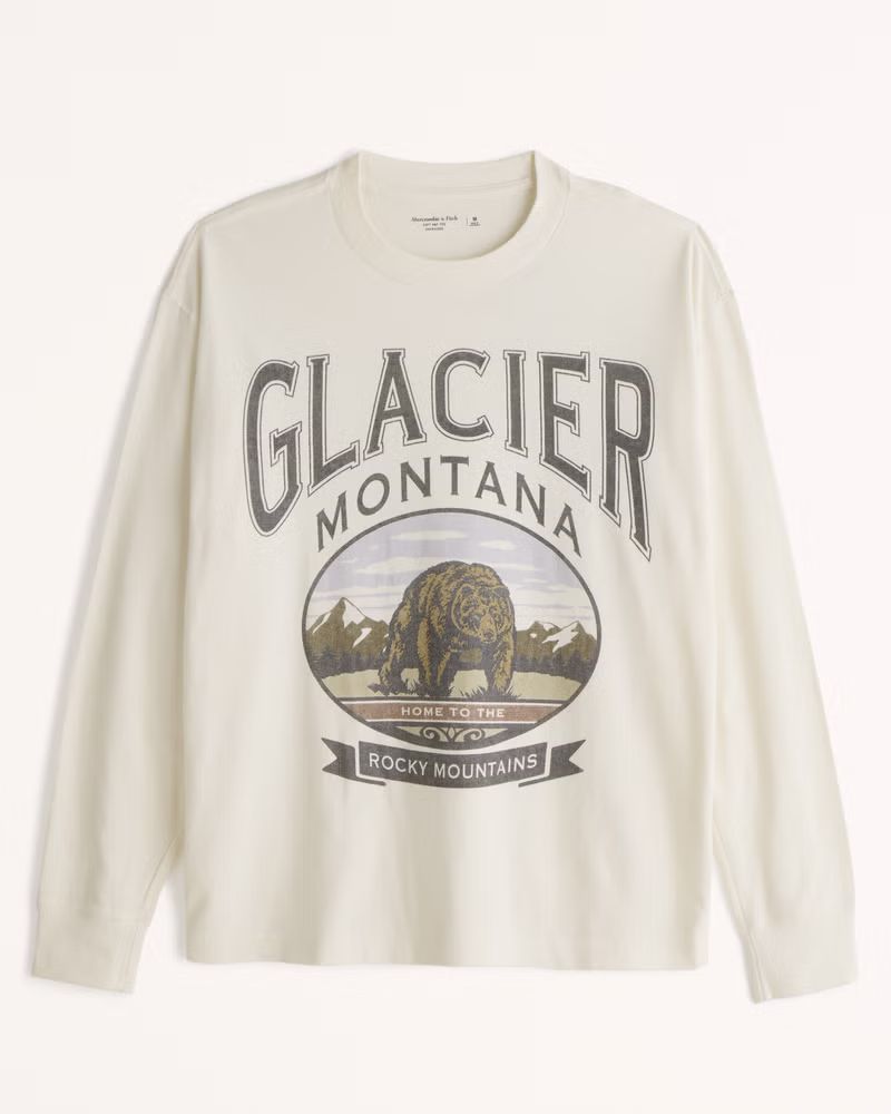 Long-Sleeve Glacier Graphic Tee | Abercrombie & Fitch (US)