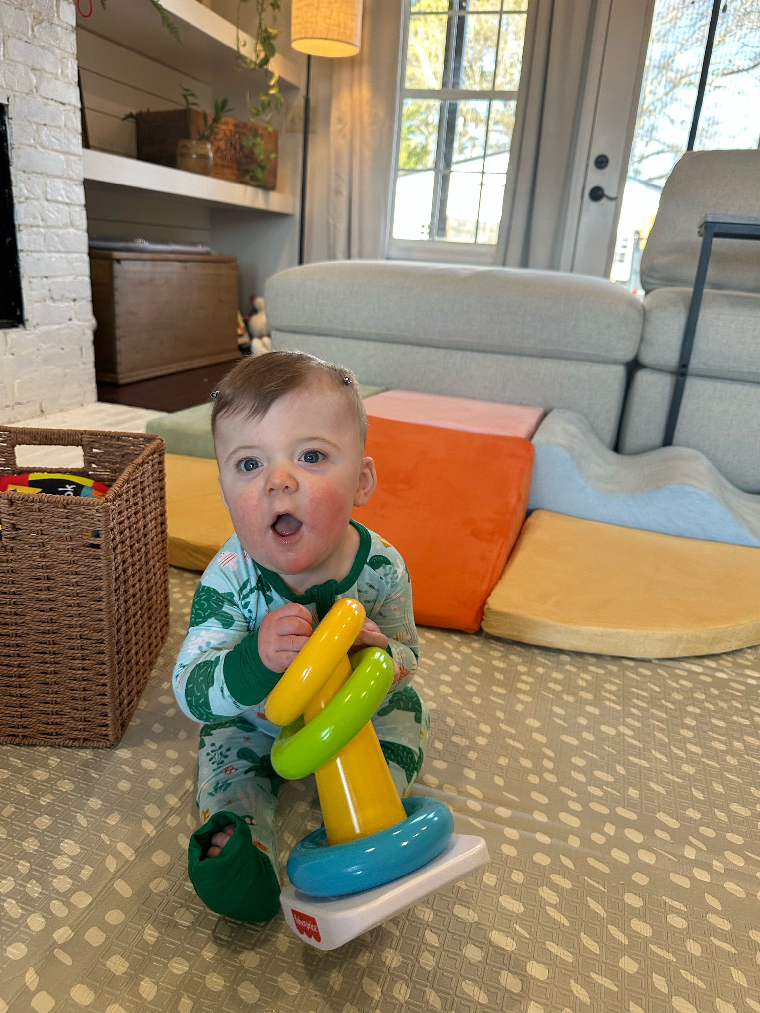 The most affordable play mat and soft foam climbing blocks for our baby to enjoy from Amazon! Wearing the coziest little sleepies  

#LTKKids #LTKBaby #LTKHome