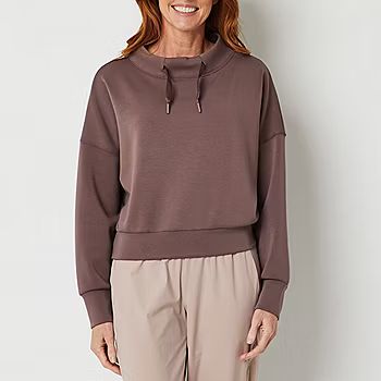 Stylus Womens Funnel Neck Long Sleeve Sweatshirt | JCPenney