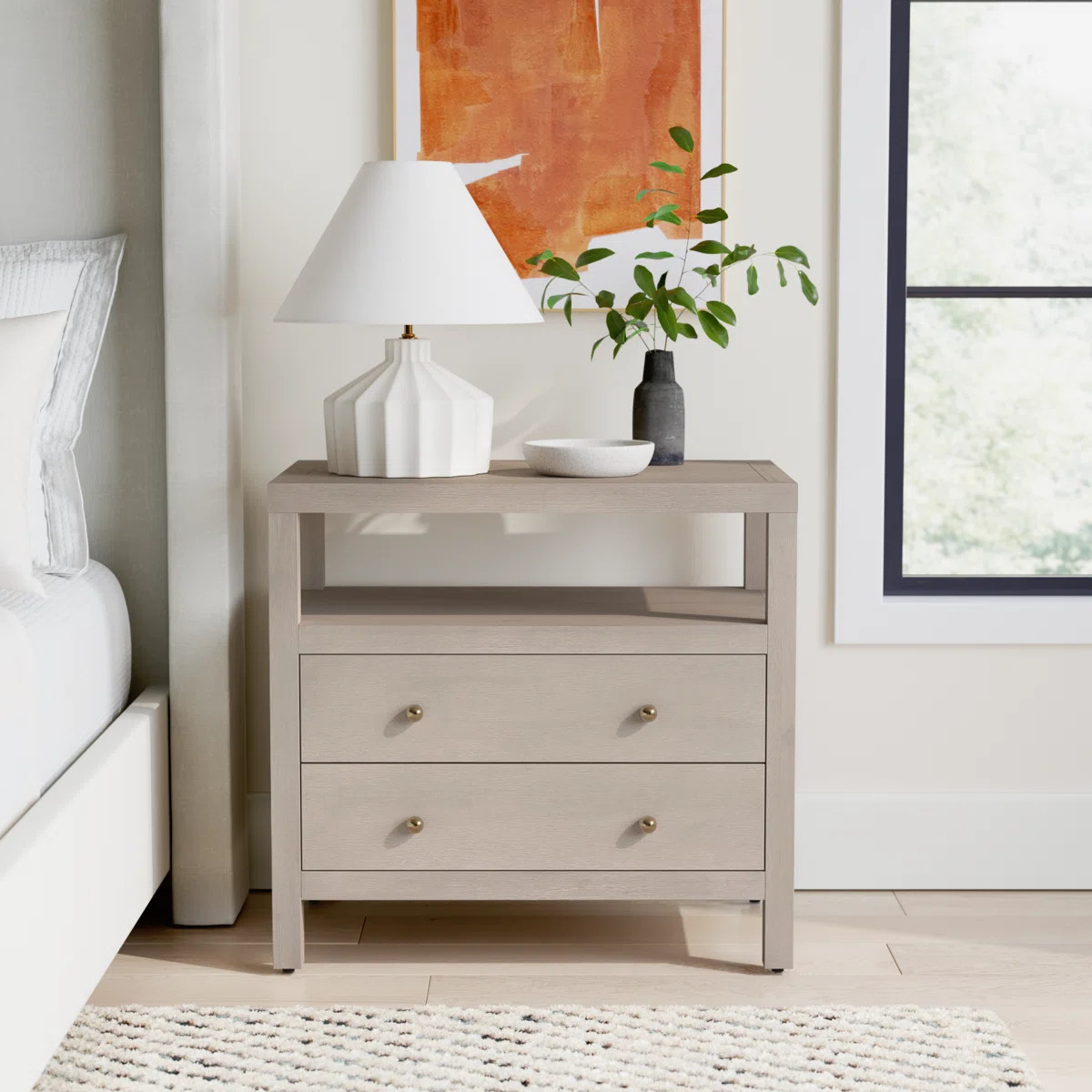 Celine 28" 2-Drawer Nightstand | Wayfair North America