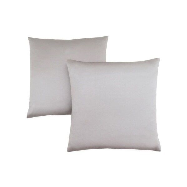 Pillow - 18"X 18" / Silver Satin / 2Pcs | Bed Bath & Beyond