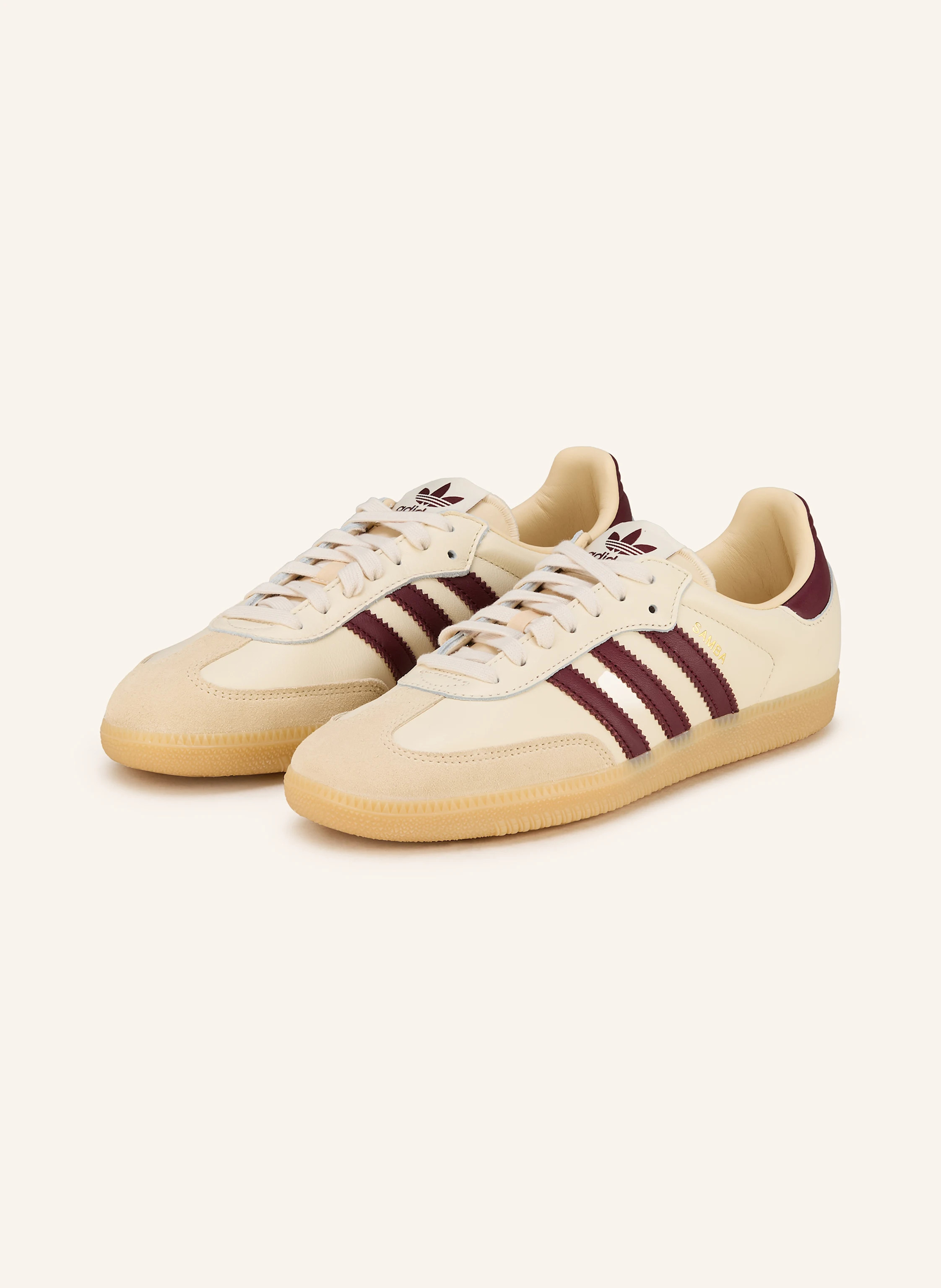 adidas Originals Sneaker SAMBA OG in ecru / dunkelrot | Breuninger (DACH)