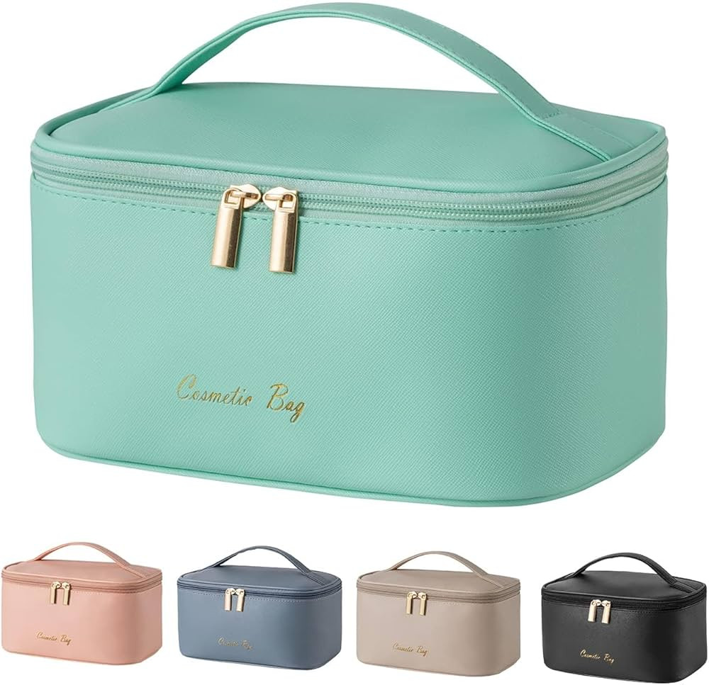 KITENROM Portable Makeup Bag Cosmetic Bags Small Cosmetics Make up Bag for Women Zipper Pouch Org... | Amazon (US)