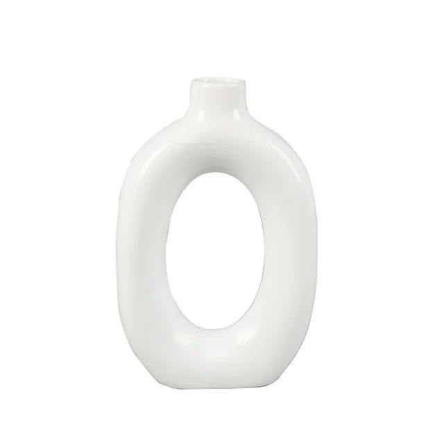 Mainstays 8" Circular Ceramic White Donut Vase | Walmart (US)