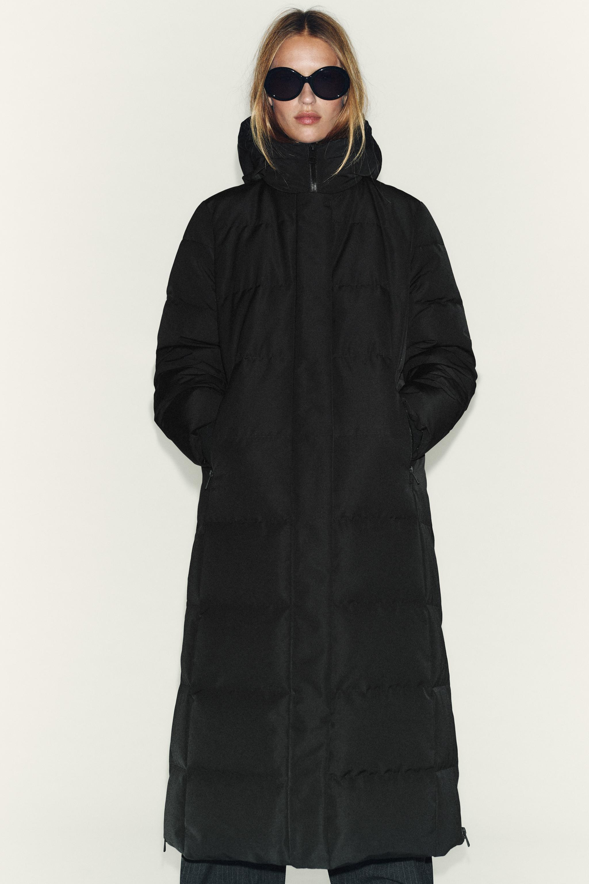 EXTRA LANGER WASSERABWEISENDER UND WINDDICHTER DAUNENMANTEL MIT KAPUZE | Zara DE