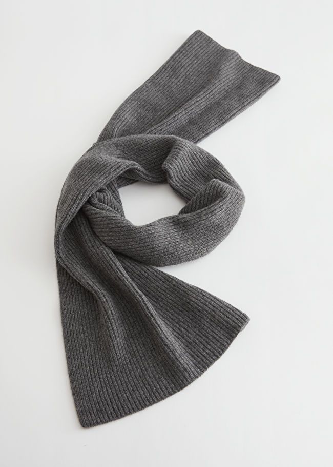 Cashmere Ribbed Knit Scarf | & Other Stories US