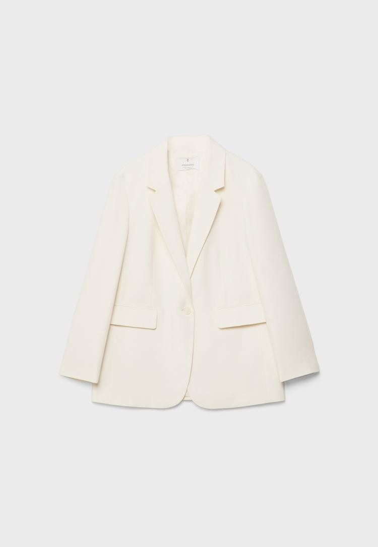 Regular fit blazer - Blazers voor dames | Stradivarius Netherlands | Stradivarius (NL)