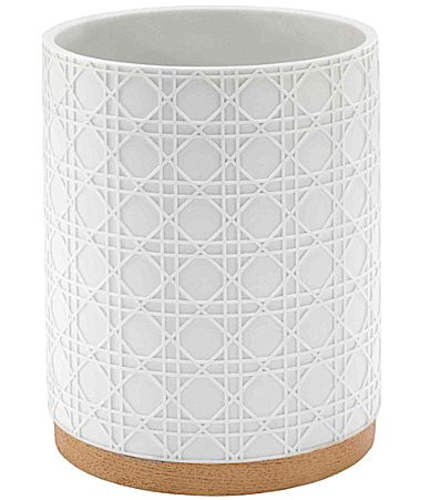 Avanti Linens x Nicole Miller Lena Wastebasket - White | Dillard's