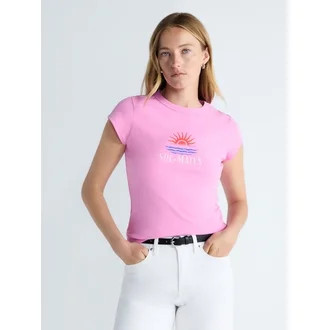 Free Assembly Women's and Women's Plus Cap Sleeve Tee, Sizes XS-4X | Walmart (US)