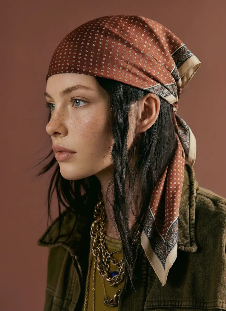 POLKA DOT FAUX SILK SCARF For Daily Casual | Cider
