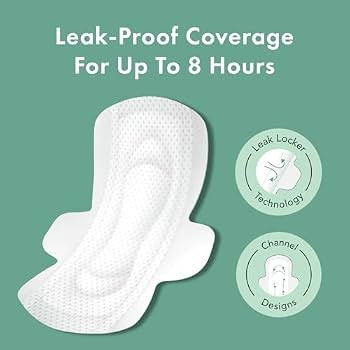 Rael Organic Cotton Cover Sanitary Pads for Women Moderate (Regular, 56 Ct) | Amazon (CA)