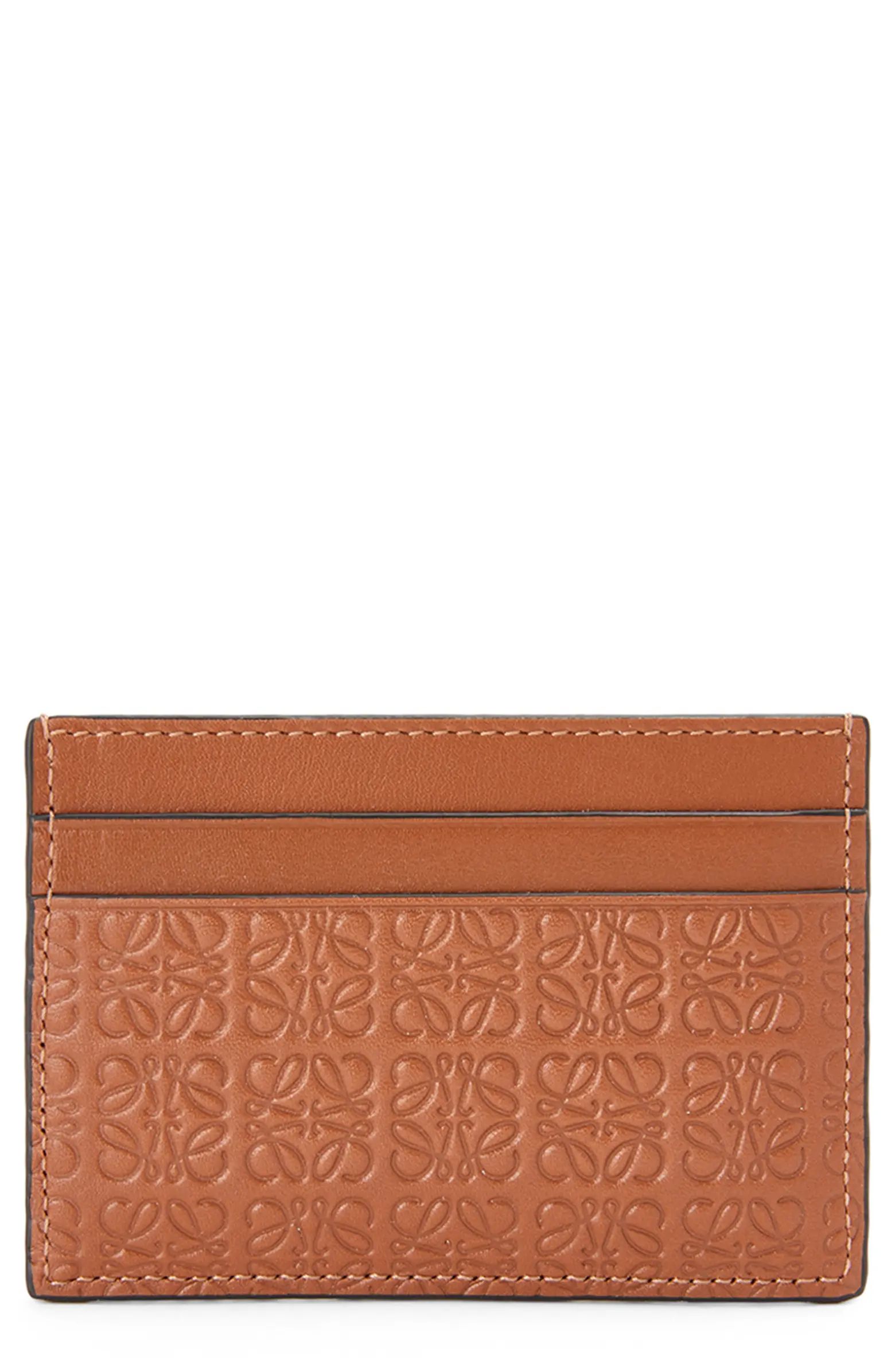 Loewe Anagram Debossed Leather Card Holder | Nordstrom | Nordstrom