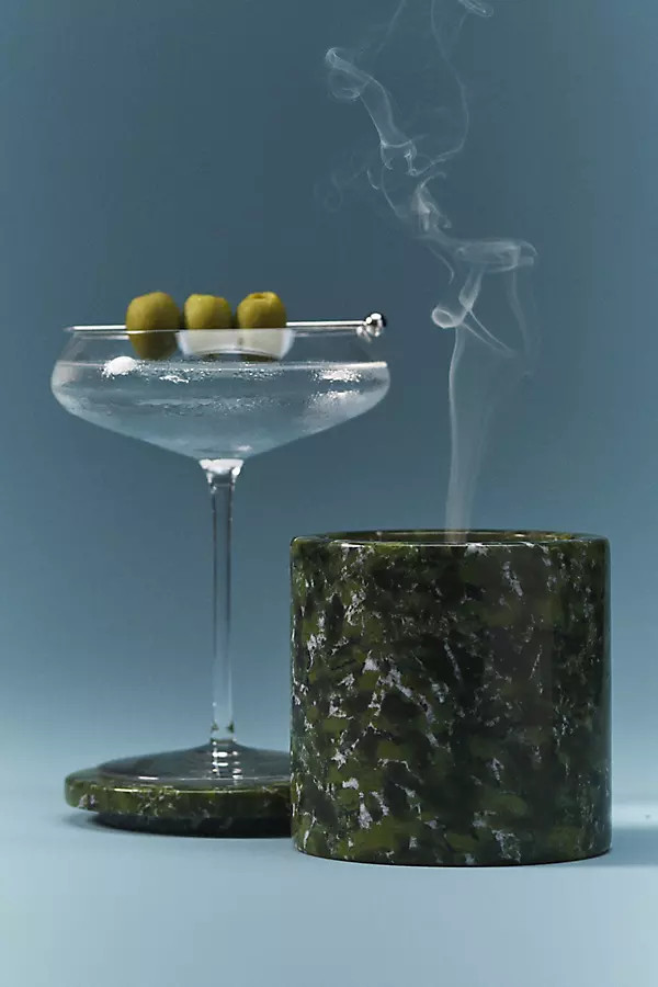 Poured New York  Fresh Dirty Girl Martini Marble Candle | Anthropologie (US)