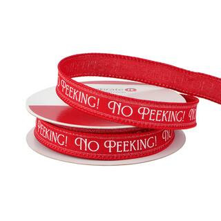 5/8" x 30Ft Red & White No Peeking Wired Ribbon by Celebrate It® in Null | Michaels® | Michaels Stores