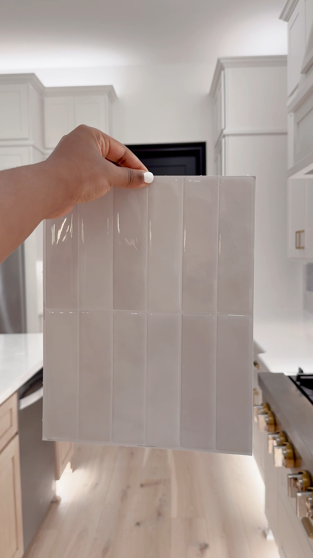 Here’s a perfect way to change your backsplash before the big job! ... plus you can order samples! This specific tile comes in lots of colors plus it is heat resistant! 🥳……. To finish off the look, you can caulk or install peel & stick Smart Edge which gives it a finished caulk look! 

I am curious to know your thoughts ...
Subway Tile - Timeless or now dated? .... I’m leaning towards ultimately changing to something similar to this Zellige tile & wanted to see how it would potentially look ... Peel & Stick is the best option if you’re unsure. 🤎

Exact products linked for easy checkout!

#LTKStyleTip 
#LTKHome #LTKSaleAlert #homemakeover