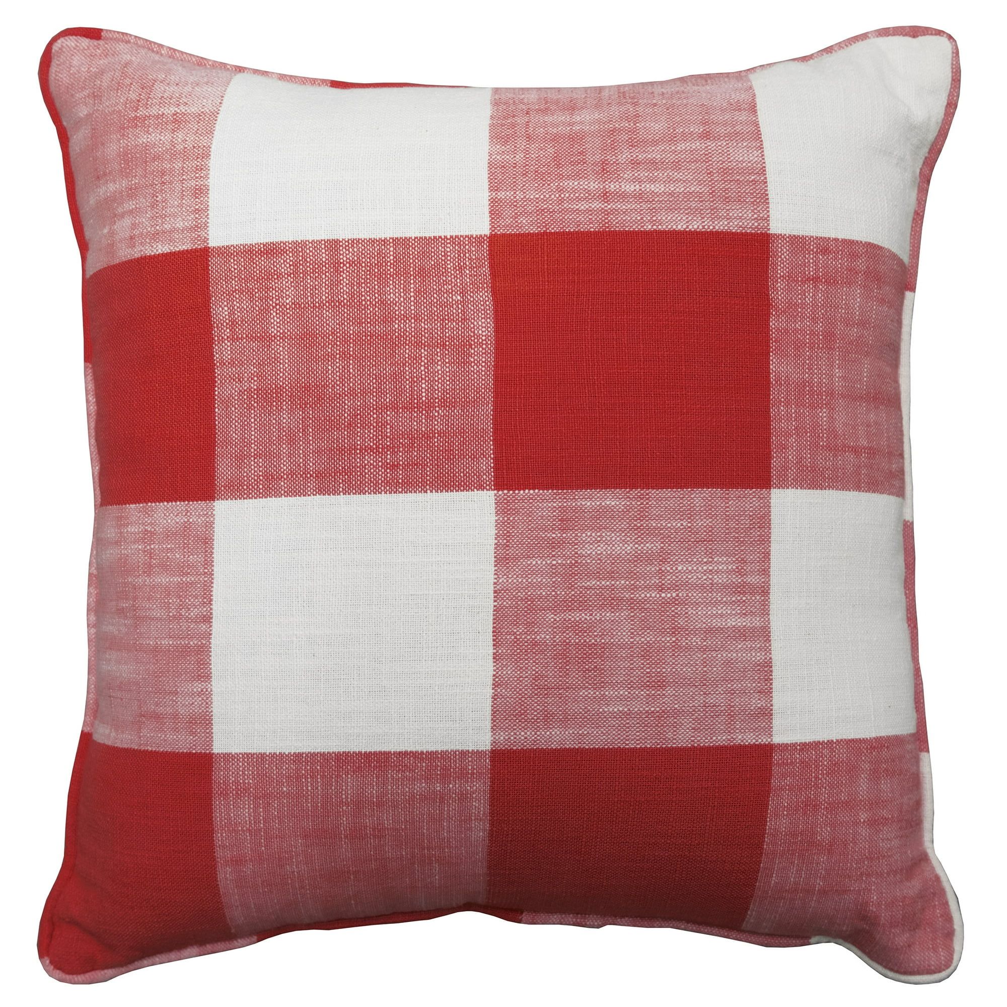 Mainstays Plaid Pillow, 18''x18'', Red | Walmart (US)