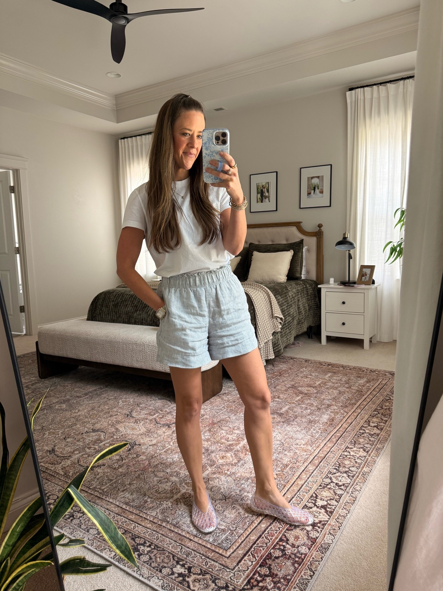 Easy mom-life summer outfit 🤍

Pact GOTS-certified organic cotton tee + Quince striped linen shorts + jelly flats. Simple, comfortable, and still feels pulled together for errands, school pickup, and everyday mom life.

Sizing: Pact tee: S | Quince linen shorts: XS

Use my Quince code INFG-26LINENANDLIGHTCO10 for 10% off your first order.

#LTKMomStyle #LTKStyleTip #LTKSeasonal #LTKCapsuleWardrobe #LTKUnder50

#LTKmomlife #LTKSeasonal #LTKgrwm
