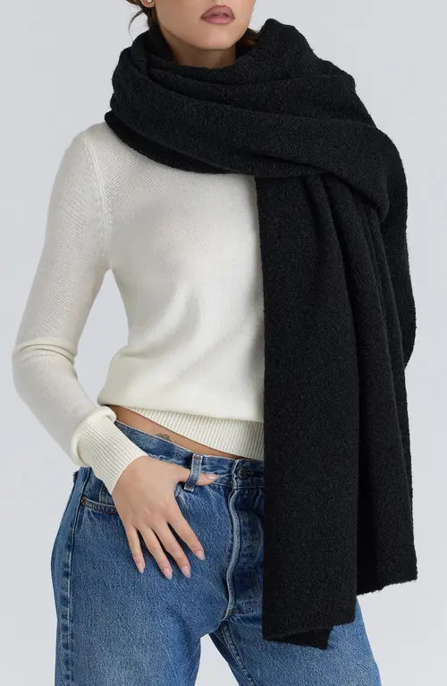 HOUSE OF CB Nara Long Scarf in Black at Nordstrom | Nordstrom