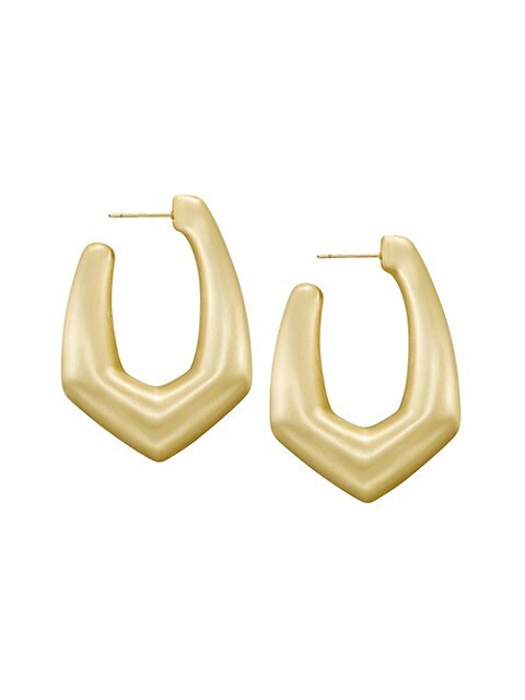 ​Kaia 14K Yellow Gold-Plated Geometric Hoop Earrings | Saks Fifth Avenue OFF 5TH