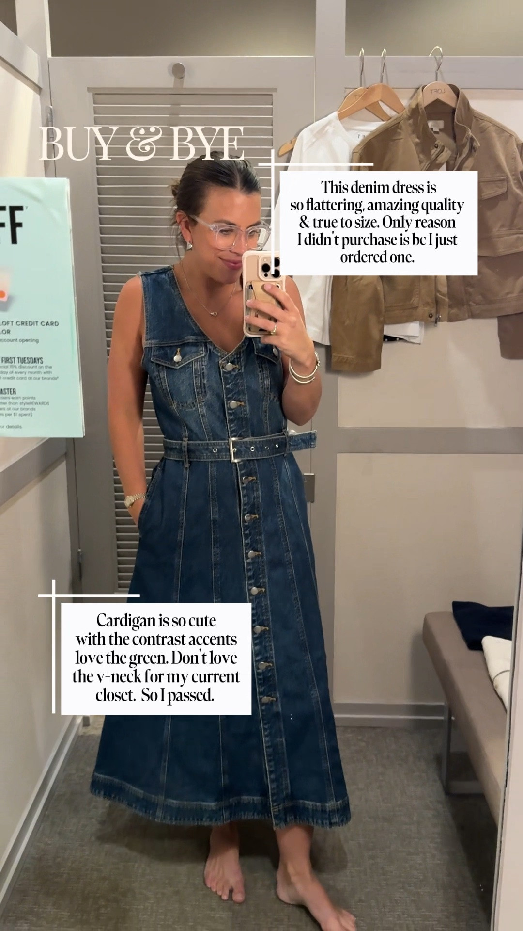 Dress (6) TTS
Cardigan (M) TTS 
Everything at LOFT is 40% off right now. I went through all of their fall finds and workwear so you don’t have to.