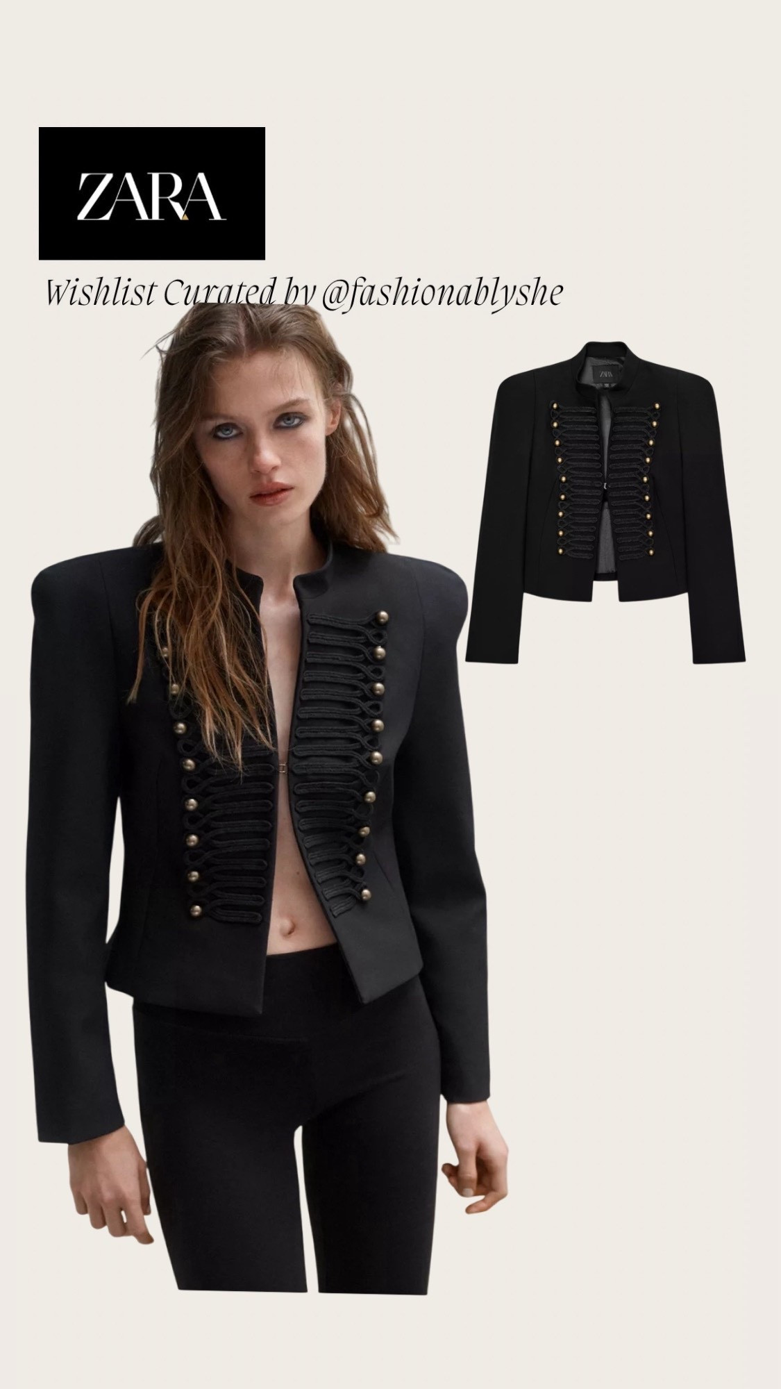 Zara black blazer military style

#LTKOver40 #LTKdayinmylife #LTKmomlife