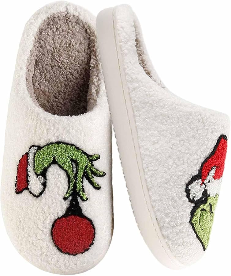 Christmas Slippers For Women Men Women's Cozy House Slippers With a Classic Plaid Pattern In Red And Black For Christmas Indoor Outdoor | Amazon (US)