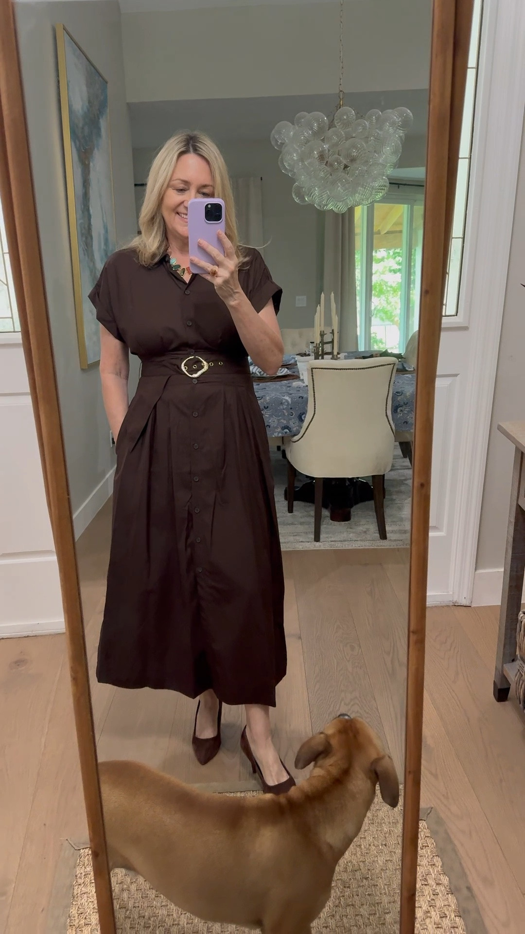 I love a good shirtdress!  Cute dress and cute dog!

#LTKdayinmylife #LTKootd #LTKWorkwear
