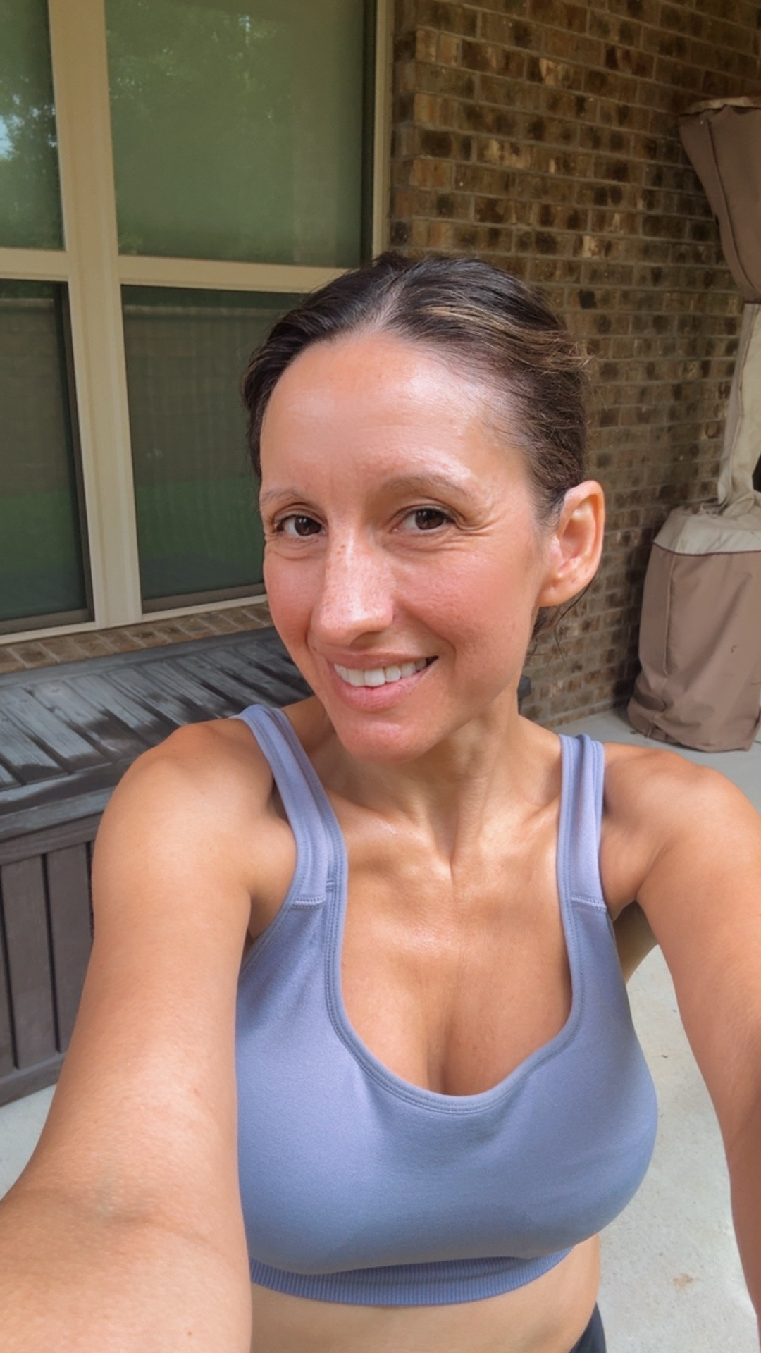 Workout complete. Here is a sports bra that works great for support and so comfortable. 
Biker shorts. 
Doggie bags.

#LTKdayinmylife #LTKPetite #LTKActive
