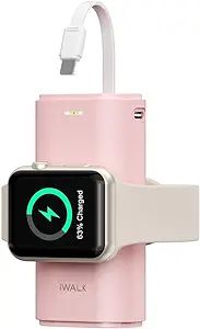 iWALK Portable Charger for iWatch, 9000mAh Power Bank with Built in Cable, Battery Pack Charger P... | Amazon (US)