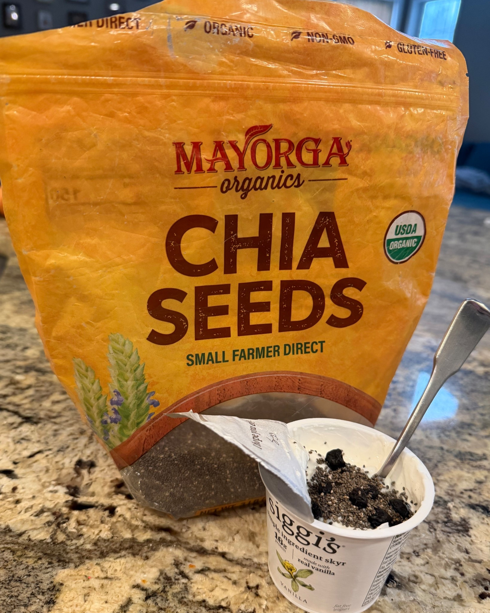 Post-run snack, but make it count! Been trying to up protein and fiber in smart ways and chia seeds have really been a great shelf-stable find for that  

#LTKmorningroutine #LTKfoodie #LTKActive