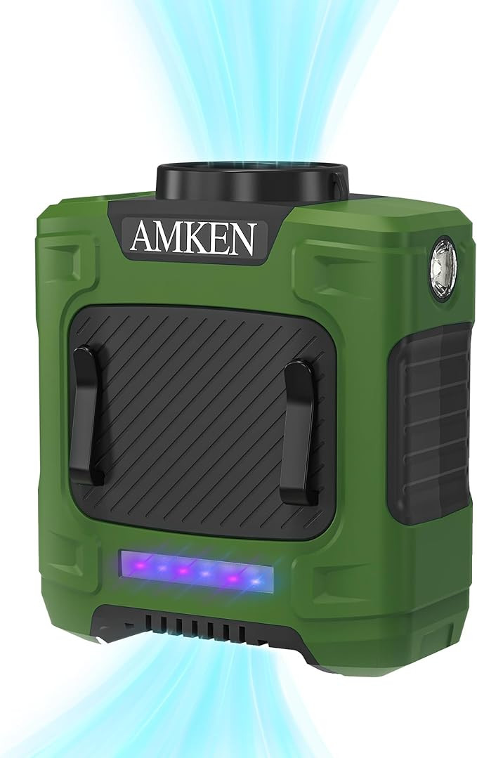 AMKEN Waist Fan, 10000mAh Rechargeable Belt Clip Fan, 24H Runtime, 49ft/s Strong Airflow, 3-Speed... | Amazon (US)