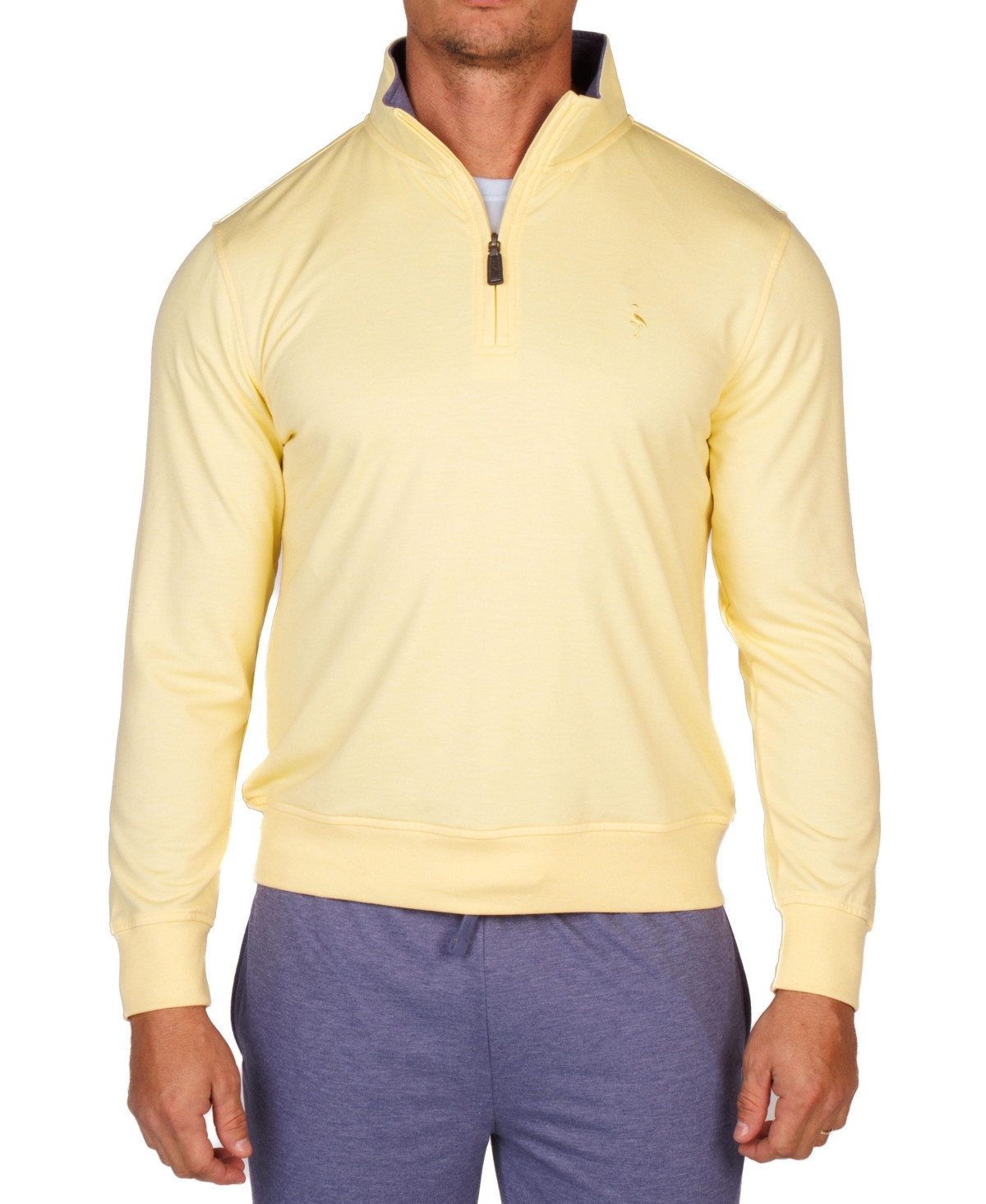 TailorByrd Men's Fine French Terry Quarter Zip - Sunshine | Macy's
