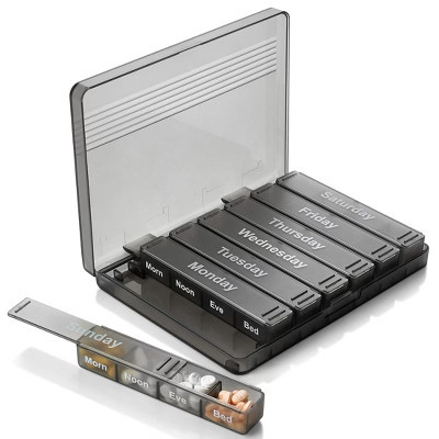 MEDca Weekly Pill Organizer – 7-Day Large AM/PM Pill Case with Removable 4 Times/Day Compartments and Easy-to-Read Labels | Target