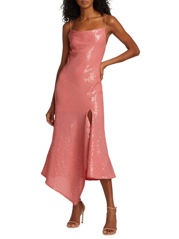 Harmony Sequined Asymmetric Slipdress | Saks Fifth Avenue OFF 5TH