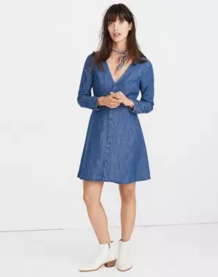 Denim Lilyblossom Button-Front Dress | Madewell