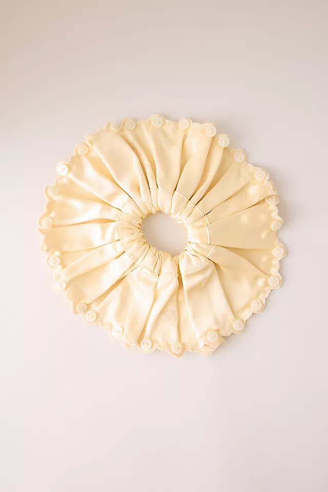 Damson Madder Button Detail Satin Scrunchie | Anthropologie (UK)