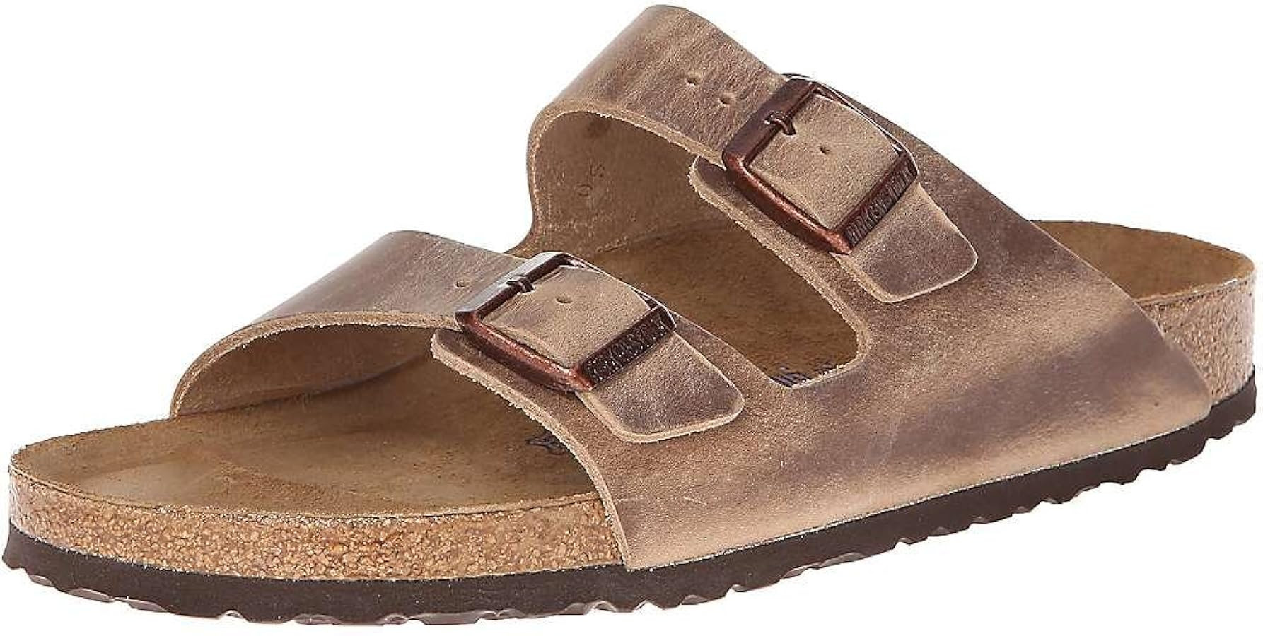 Birkenstock Unisex Arizona BS Soft Footbed Oiled Leather Sandals Tan Sandals Tan Slides Amazon Fall | Amazon (US)