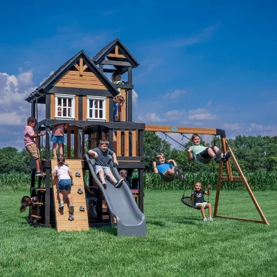 Backyard Discovery Mystic Tower Cedar Swing Set | Sam's Club