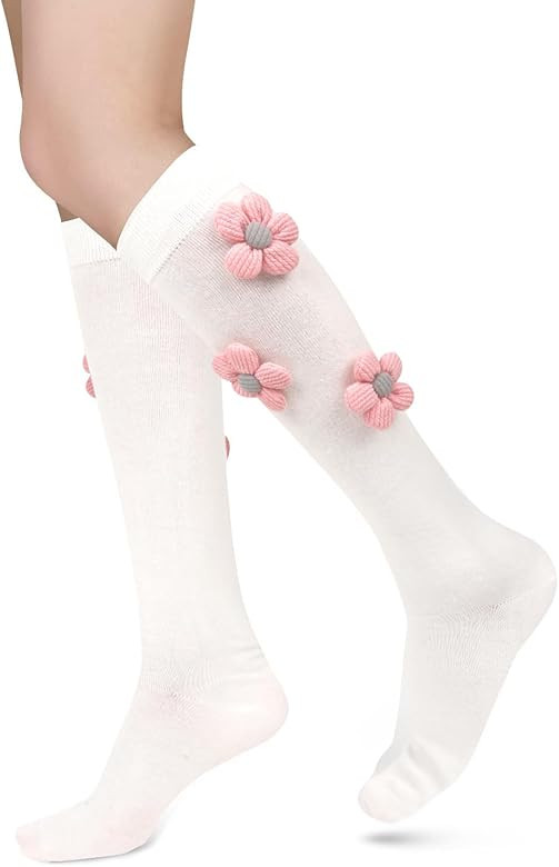 Benefeet Sox Womens Lace Ruffle Knee High Socks Girls Kawaii Lace Top Lolita Stockings Black Whit... | Amazon (US)