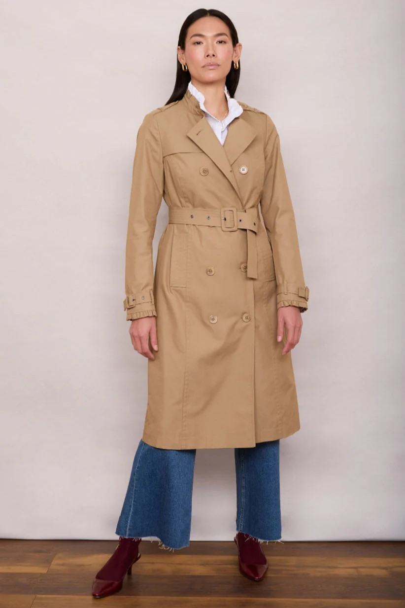 Faye Frill Trench Coat - Tan | WYSE London